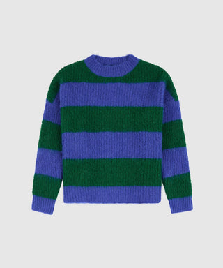 Striped Knit Jumper - Navy/Green