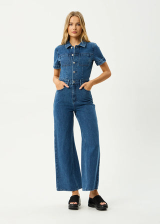 Miami Denim Flared Leg Jumpsuit - Authentic Blue