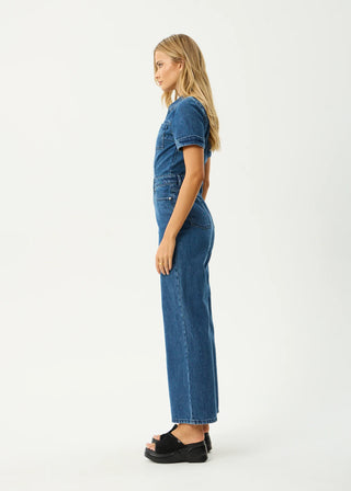 Miami Denim Flared Leg Jumpsuit - Authentic Blue