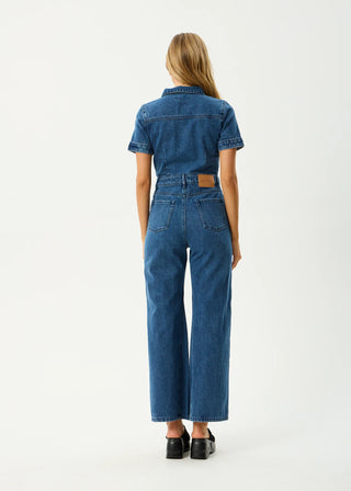 Miami Denim Flared Leg Jumpsuit - Authentic Blue