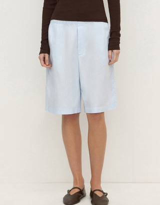 Riley Poplin Shorts - Powder Blue