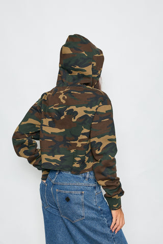 1985 Camo Cropped Hoodie