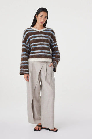 Lucca Sweater - Espresso & Blue