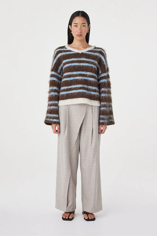 Lucca Sweater - Espresso & Blue