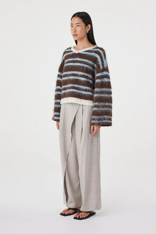 Lucca Sweater - Espresso & Blue