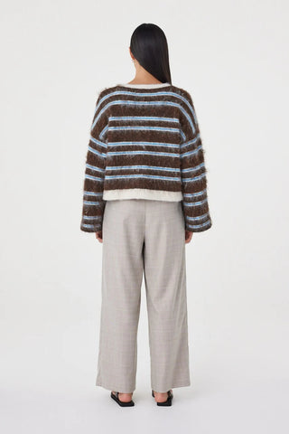 Lucca Sweater - Espresso & Blue