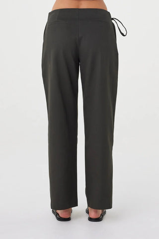 Lucia Tie Pant - Charcoal