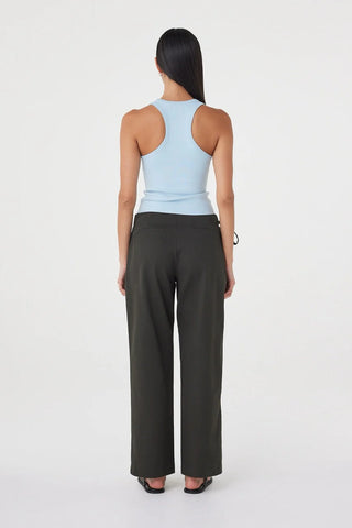 Lucia Tie Pant - Charcoal