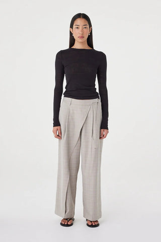 Calla Pant - Taupe Plaid