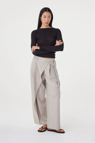 Calla Pant - Taupe Plaid