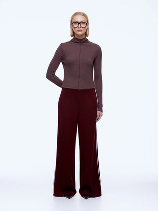 Alessia Relaxed Pant - Burgundy