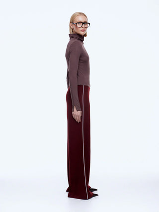 Alessia Relaxed Pant - Burgundy