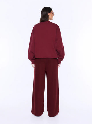 Mila Oversized Sweater - Burgundy