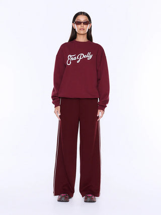 Mila Oversized Sweater - Burgundy