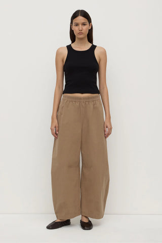 Lola Barrel Pant - Dark Tan