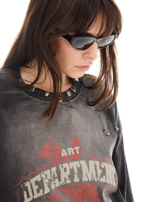 The Art Department Pierced Cowboy Long Sleeve Tee