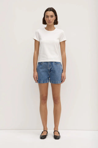 Lyla Cap Sleeve Tee - Antique White