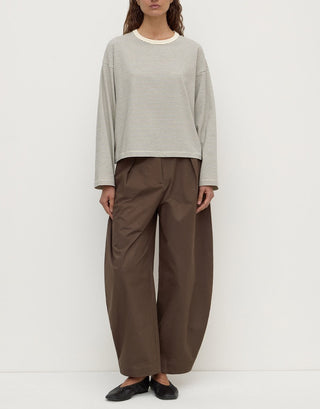 Malone Stripe Wide Long Sleeve Tee - Cream/Black