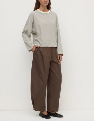 Malone Stripe Wide Long Sleeve Tee - Cream/Black