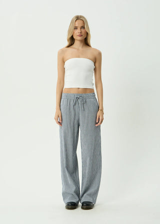 Harriet Wide Leg Pant - Indy Navy Check