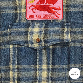 The Horse Power Flannel Shirt - Blue Check