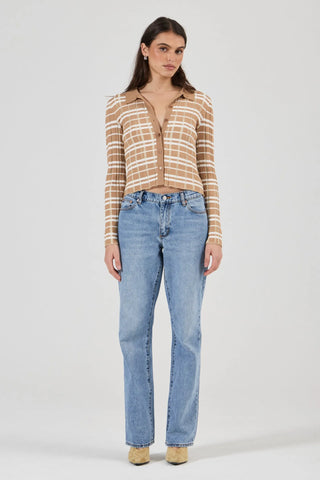 Day Break Knit Top - Check