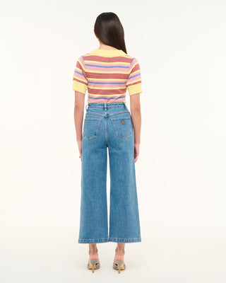 94 Wide Crop - Maya Blue
