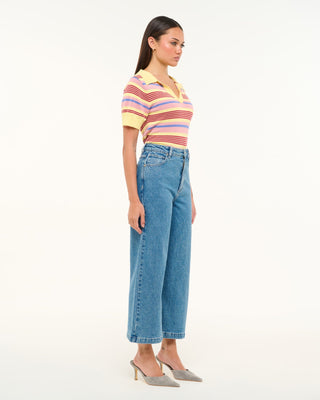 94 Wide Crop - Maya Blue