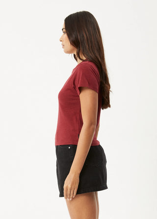 Carmen Baby Tee - Burgundy