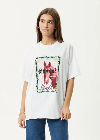 Oversized Horsegirl Tee - White