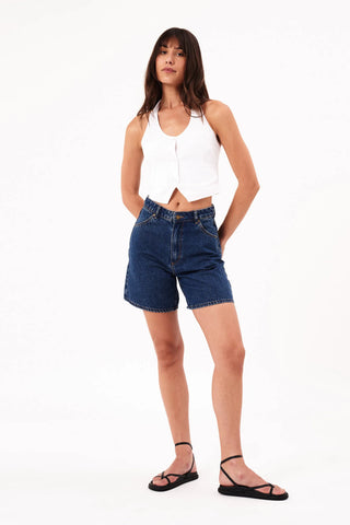 Super Mirage Denim Shorts - Ruby Blue