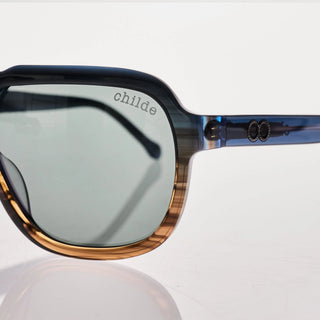Treble 2.0 - Blue Sunset Gradient/Green Polarised Bio Lens