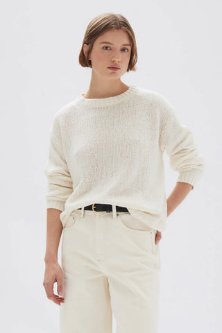 Rey Knit Long Sleeve Top - Cream