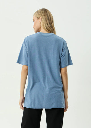 Slay Oversized Hemp Tee - Washed Slate Blue