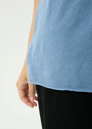 Slay Oversized Hemp Tee - Washed Slate Blue