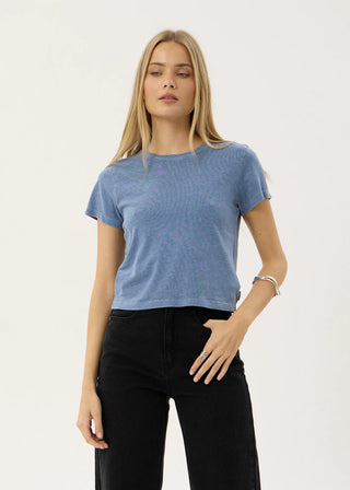 Carmen Baby Tee - Washed Slate Blue