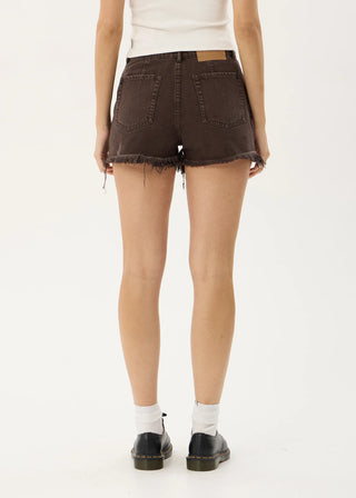 Seventy Three Denim Cut Off Shorts - Washed Coffee