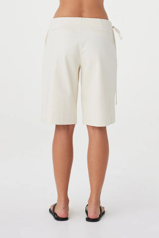 The Lucia Tie Bermuda Short - Bone