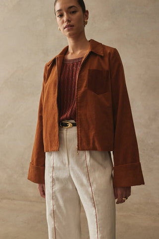 The Lennon Jacket - Brandy Cord