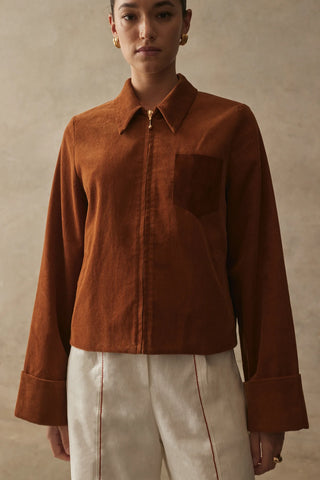 The Lennon Jacket - Brandy Cord