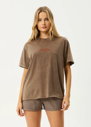 Fatigued Oversized Tee - Coffee
