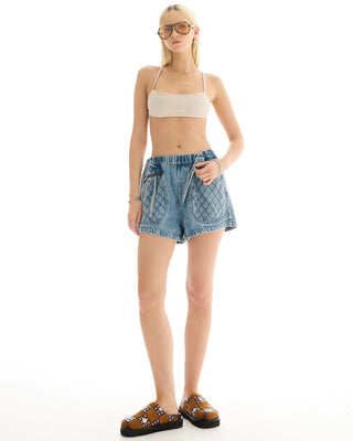 Hailey Pull On Denim Sports Short