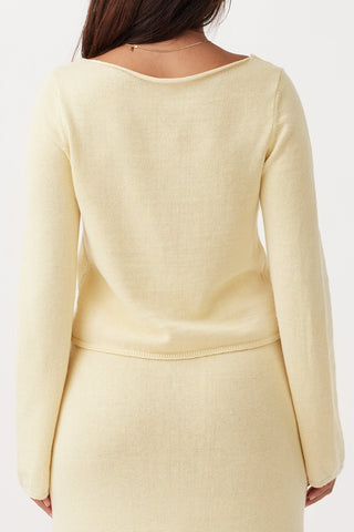 Poppy Long Sleeve Top - Butter