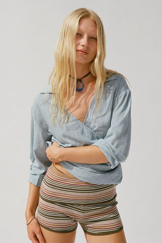 Tov Short - Olive Stripe