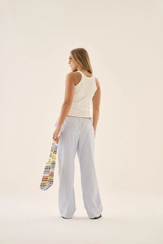 AJ Stripe Pant - Sky Blue