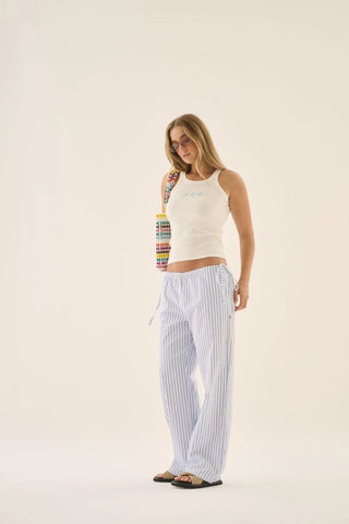 AJ Stripe Pant - Sky Blue