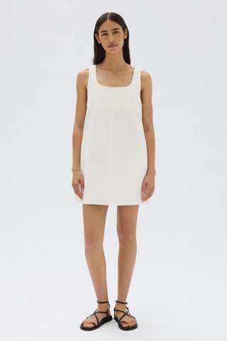 Zoey Twill Mini Dress - Cream