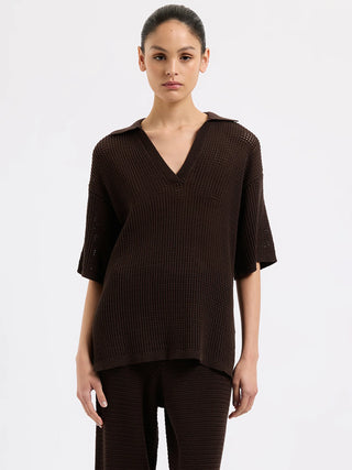 Willow Crochet Tunic - Espresso