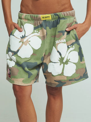 Happy Hibiscus Short - Camo