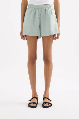 Lounge Linen Short - Seafoam